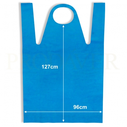 AVENTAIS AZUIS DESCARTAVEIS EM TNT  70gr/m2 127x96cm 12un