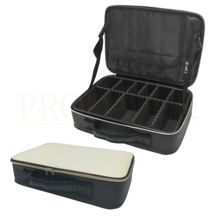 Mala que poderá servir para armazenamento dos diversos materiais, acessórios ou utensílios. Divisões resistentes em borracha e ajustáveis. Prodáver - Produtos para Tanatopraxia e agências Funerárias