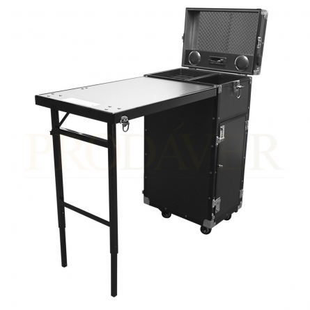 Mesa preta portátil de cartão comprimido alta densidade.